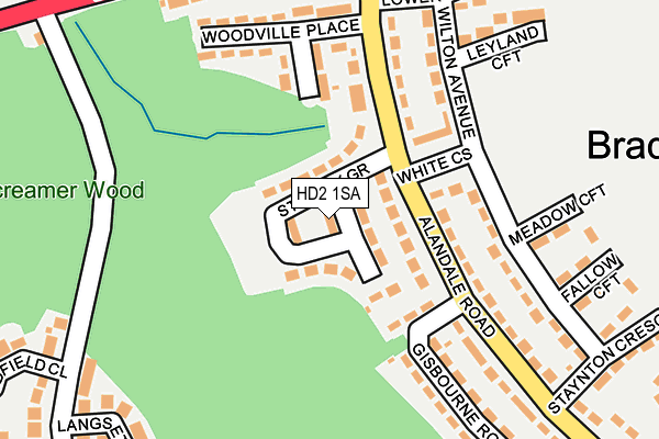 HD2 1SA map - OS OpenMap – Local (Ordnance Survey)