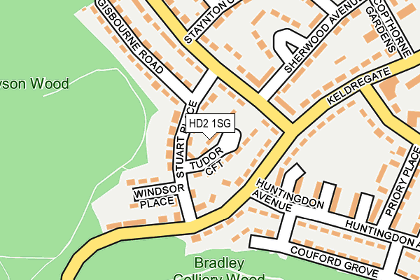HD2 1SG map - OS OpenMap – Local (Ordnance Survey)