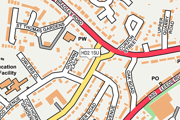 HD2 1SU map - OS OpenMap – Local (Ordnance Survey)