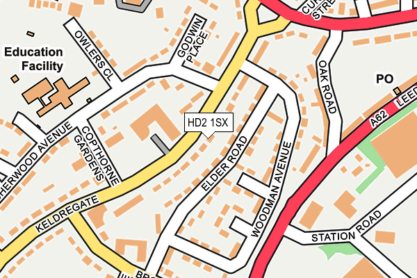 HD2 1SX map - OS OpenMap – Local (Ordnance Survey)