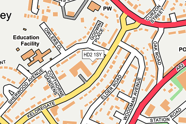 HD2 1SY map - OS OpenMap – Local (Ordnance Survey)