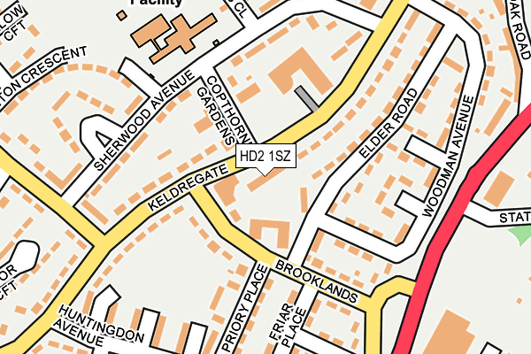 HD2 1SZ map - OS OpenMap – Local (Ordnance Survey)