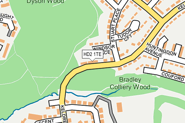 HD2 1TE map - OS OpenMap – Local (Ordnance Survey)