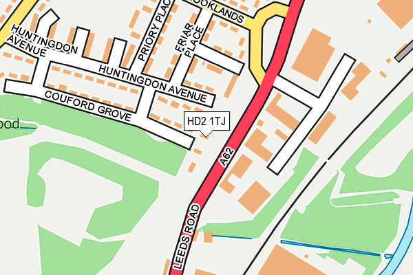 HD2 1TJ map - OS OpenMap – Local (Ordnance Survey)