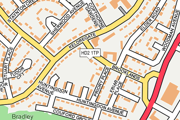 HD2 1TP map - OS OpenMap – Local (Ordnance Survey)