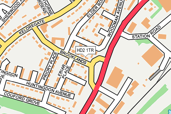 HD2 1TR map - OS OpenMap – Local (Ordnance Survey)