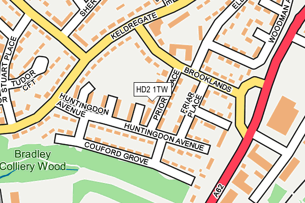 HD2 1TW map - OS OpenMap – Local (Ordnance Survey)