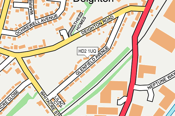 HD2 1UQ map - OS OpenMap – Local (Ordnance Survey)