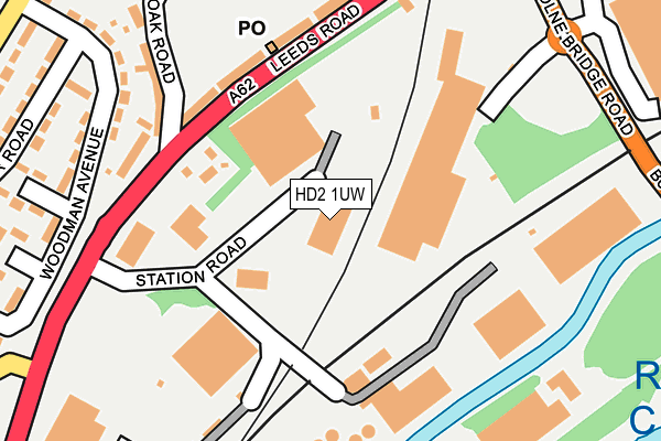 HD2 1UW map - OS OpenMap – Local (Ordnance Survey)