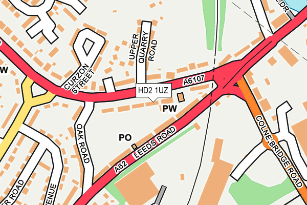 HD2 1UZ map - OS OpenMap – Local (Ordnance Survey)