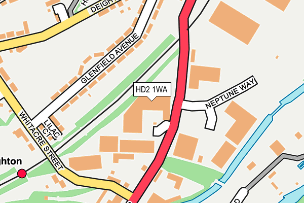 HD2 1WA map - OS OpenMap – Local (Ordnance Survey)