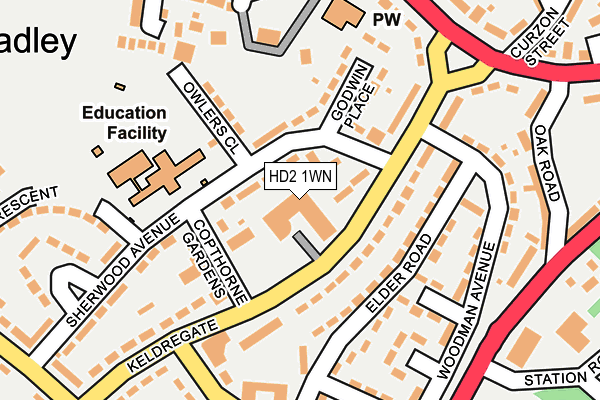 HD2 1WN map - OS OpenMap – Local (Ordnance Survey)