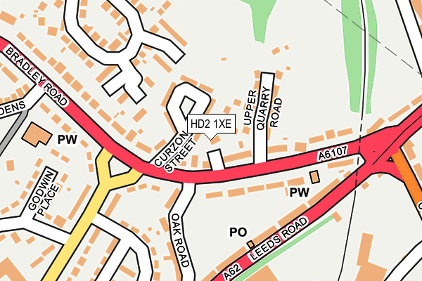HD2 1XE map - OS OpenMap – Local (Ordnance Survey)