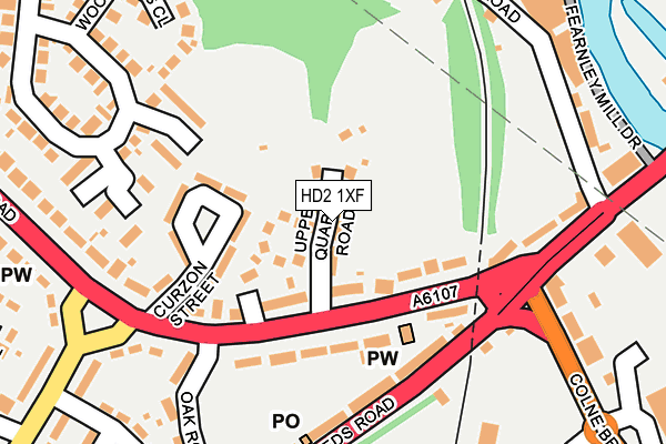 HD2 1XF map - OS OpenMap – Local (Ordnance Survey)