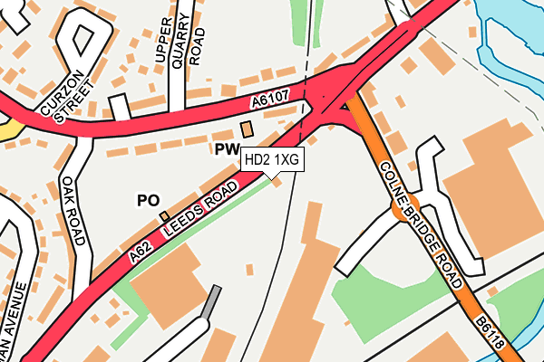 HD2 1XG map - OS OpenMap – Local (Ordnance Survey)