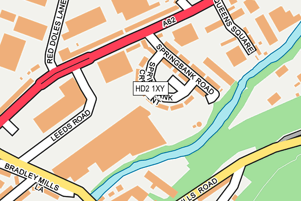 HD2 1XY map - OS OpenMap – Local (Ordnance Survey)