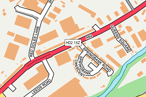HD2 1XZ map - OS OpenMap – Local (Ordnance Survey)