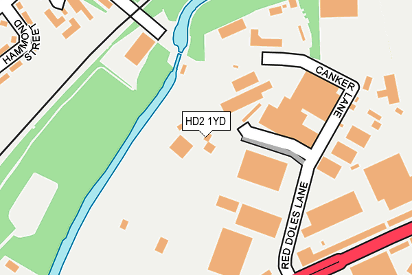 HD2 1YD map - OS OpenMap – Local (Ordnance Survey)