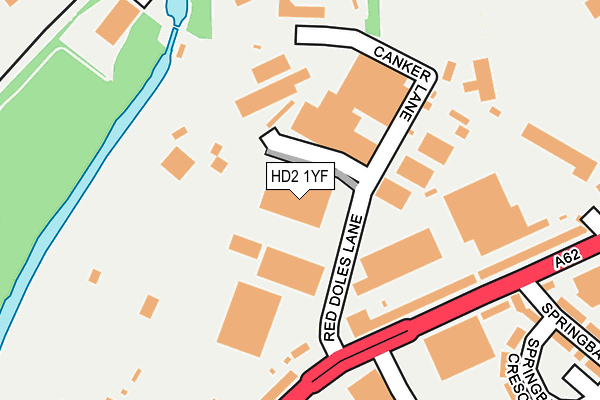 HD2 1YF map - OS OpenMap – Local (Ordnance Survey)