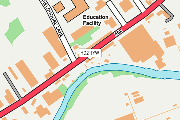 HD2 1YW map - OS OpenMap – Local (Ordnance Survey)