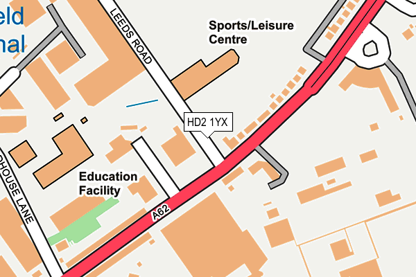 HD2 1YX map - OS OpenMap – Local (Ordnance Survey)