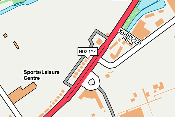 HD2 1YZ map - OS OpenMap – Local (Ordnance Survey)