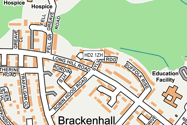 HD2 1ZH map - OS OpenMap – Local (Ordnance Survey)