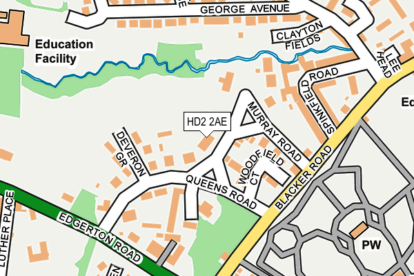 HD2 2AE map - OS OpenMap – Local (Ordnance Survey)