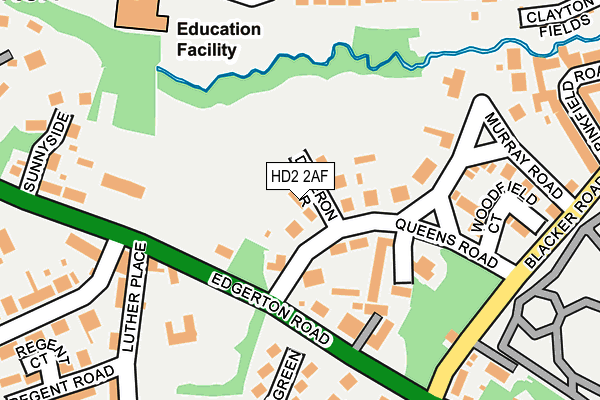 HD2 2AF map - OS OpenMap – Local (Ordnance Survey)