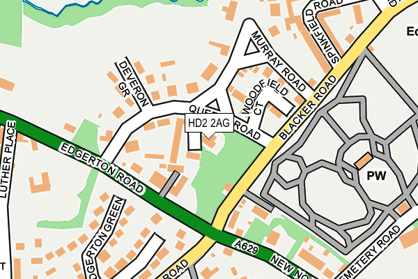 HD2 2AG map - OS OpenMap – Local (Ordnance Survey)