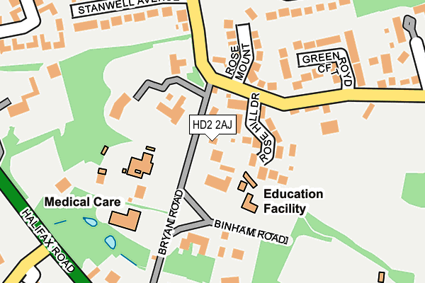 HD2 2AJ map - OS OpenMap – Local (Ordnance Survey)