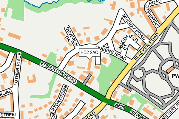 HD2 2AQ map - OS OpenMap – Local (Ordnance Survey)