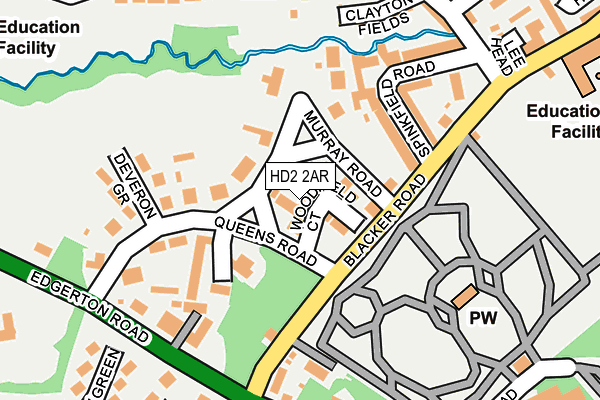 HD2 2AR map - OS OpenMap – Local (Ordnance Survey)