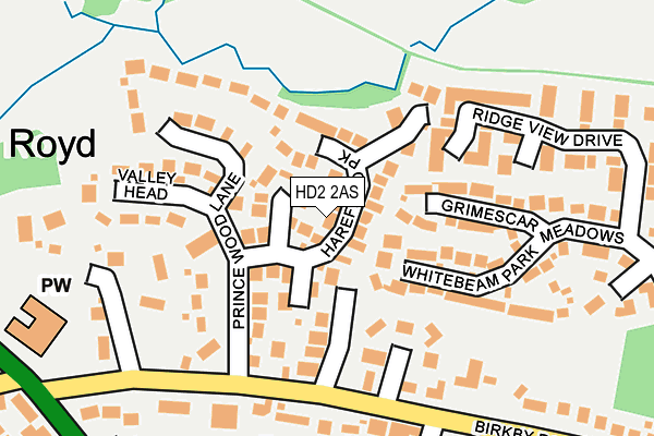 HD2 2AS map - OS OpenMap – Local (Ordnance Survey)