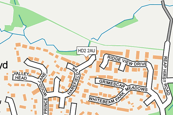 HD2 2AU map - OS OpenMap – Local (Ordnance Survey)