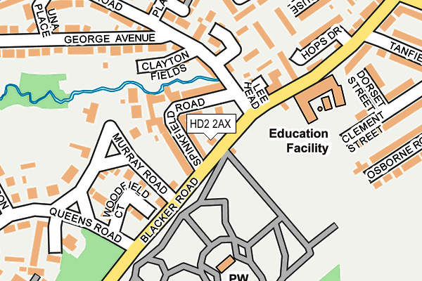 HD2 2AX map - OS OpenMap – Local (Ordnance Survey)