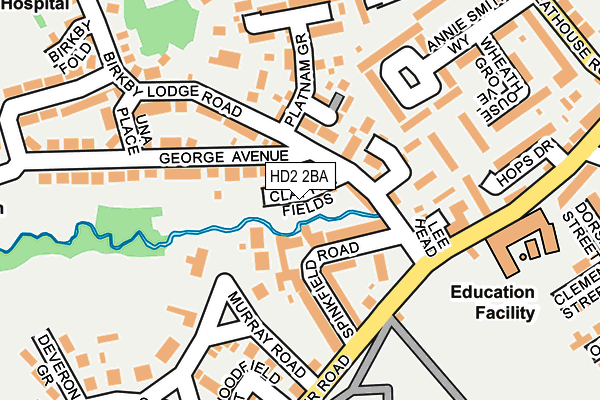 HD2 2BA map - OS OpenMap – Local (Ordnance Survey)
