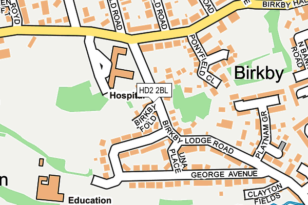 HD2 2BL map - OS OpenMap – Local (Ordnance Survey)