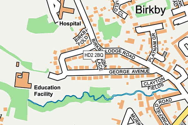 HD2 2BQ map - OS OpenMap – Local (Ordnance Survey)