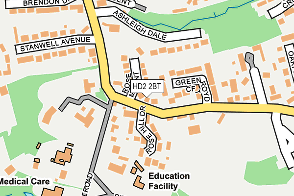 HD2 2BT map - OS OpenMap – Local (Ordnance Survey)