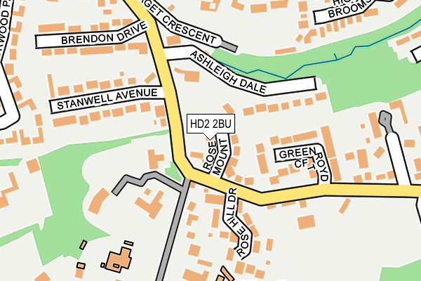 HD2 2BU map - OS OpenMap – Local (Ordnance Survey)