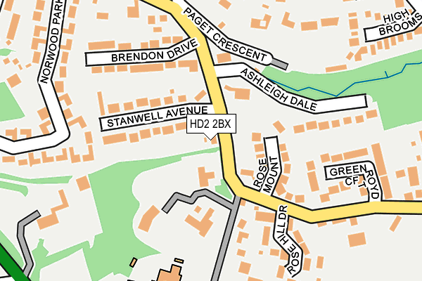 HD2 2BX map - OS OpenMap – Local (Ordnance Survey)