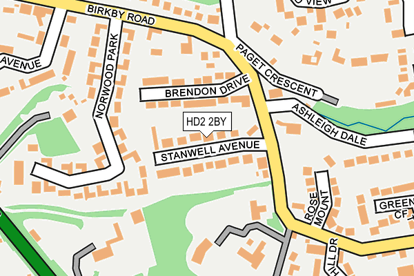 HD2 2BY map - OS OpenMap – Local (Ordnance Survey)