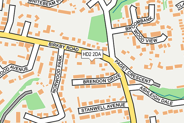 HD2 2DA map - OS OpenMap – Local (Ordnance Survey)