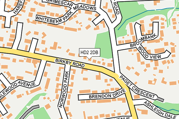 HD2 2DB map - OS OpenMap – Local (Ordnance Survey)