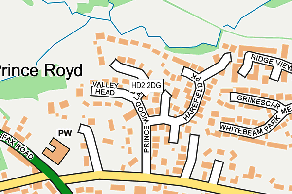 HD2 2DG map - OS OpenMap – Local (Ordnance Survey)