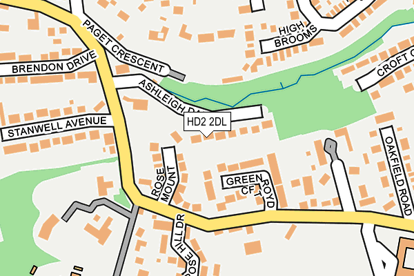 HD2 2DL map - OS OpenMap – Local (Ordnance Survey)