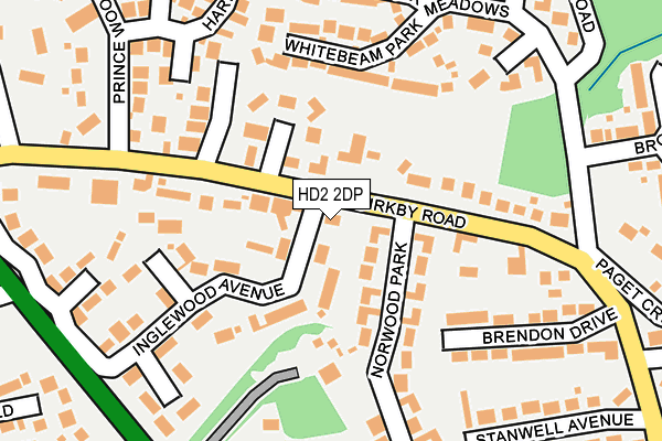 HD2 2DP map - OS OpenMap – Local (Ordnance Survey)