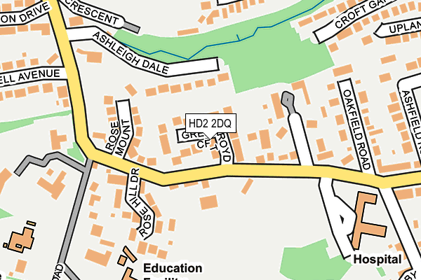 HD2 2DQ map - OS OpenMap – Local (Ordnance Survey)