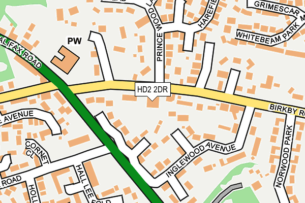 HD2 2DR map - OS OpenMap – Local (Ordnance Survey)